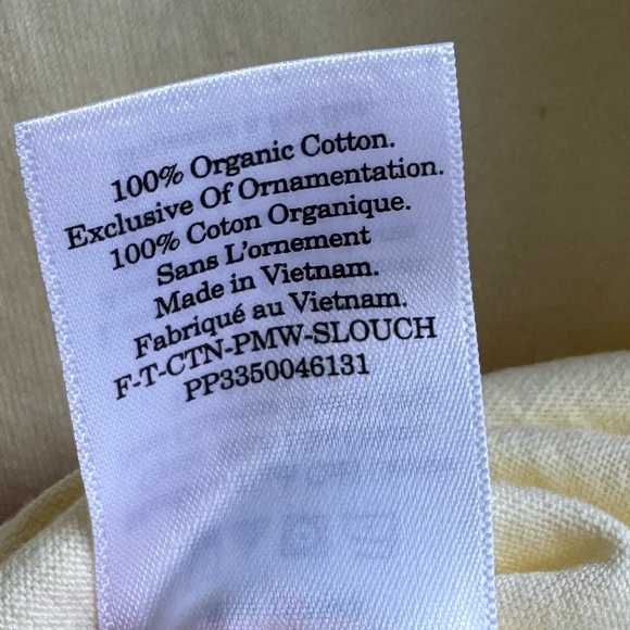 EVERLANE Premium Weight Relaxed Fit Tee Yellow Oversized Short Sleeve T-Shirt M - Picture 6 of 10